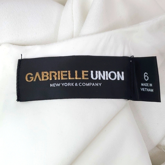 Gabrielle Union NY & Company Off White Waist Cutout Dress 6 - Picture 8 of 12